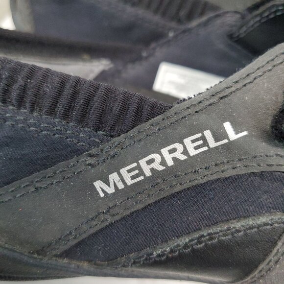 Merrell Shoes Womens Size 7.5 Black Textile Pure Glove Barefoot Mary Jane - Picture 7 of 10